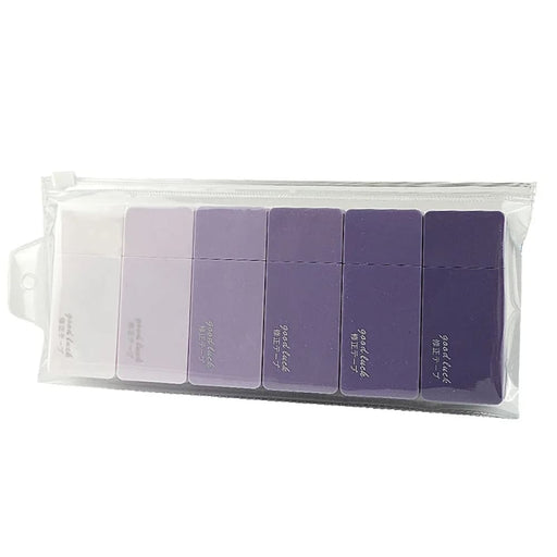 6 Piece Gradient Purple White Correction Tape Set Kawaii