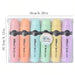 6 Piece Pastel Highlighter Set Chisel Tip Flat Oblique