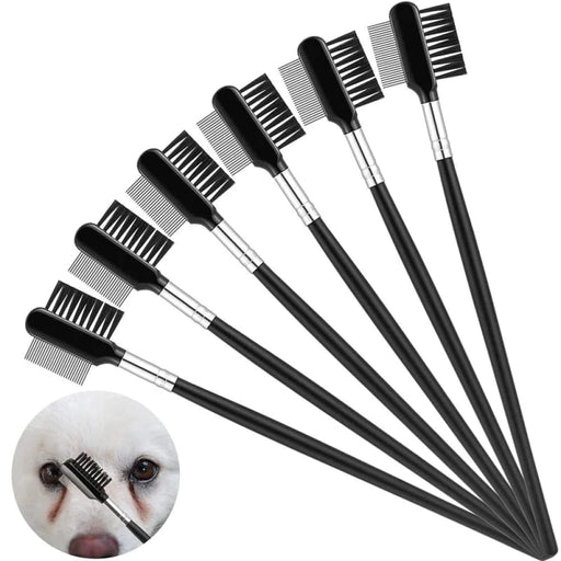 6 Piece Pet Tear Stain Remover Comb Set Double Sided