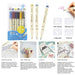 6 Piece Retro Colour Lettering Art Marker Set Soft Brush