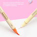 6 Piece Retro Double Tip Marker Pens Watercolour