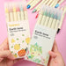6 Piece Retro Double Tip Marker Pens Watercolour