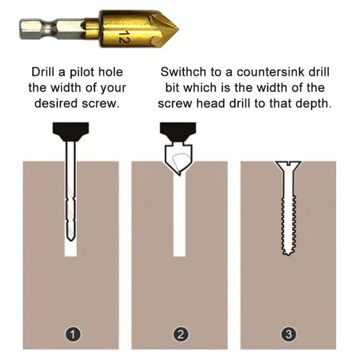 6 Piece Titanium Plated Chamfering Knife Set