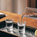 6 Piece White Wine Glass Set with Divider and Bullet Design