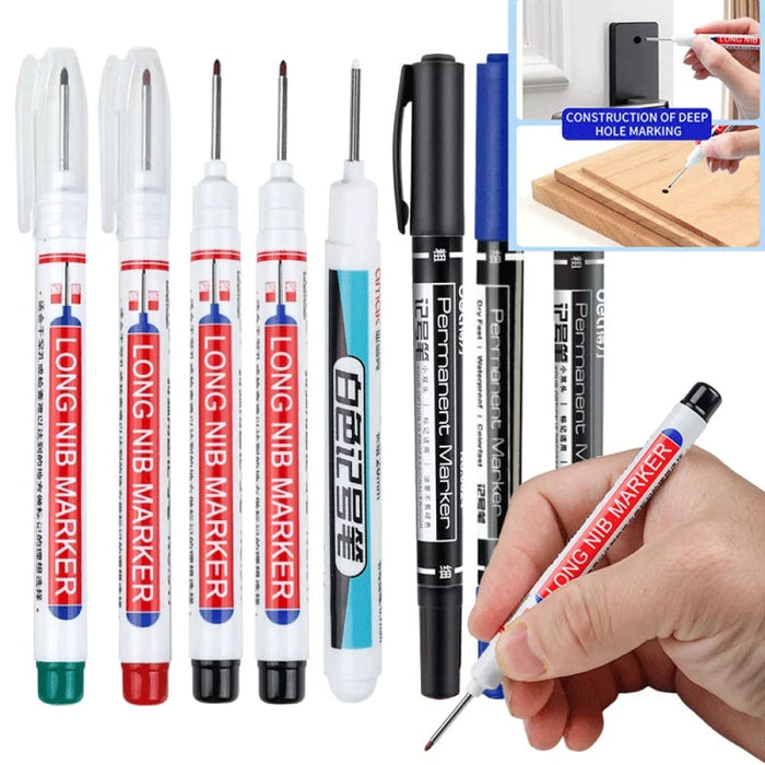 6 Pieces 20mm Long Nib Markers for Metal Perforating Pen