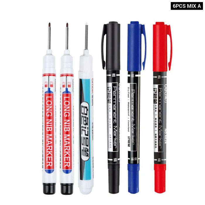 6 Pieces 20mm Long Nib Markers for Metal Perforating Pen