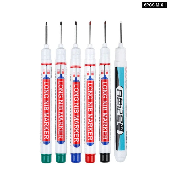 6 Pieces 20mm Long Nib Markers for Metal Perforating Pen
