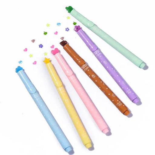 6 Pieces Candy Colour Highlighters Set Creative Fluorescent