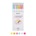 6 Pieces Dual Tip Dot Highlighter Set for Drawing Painting