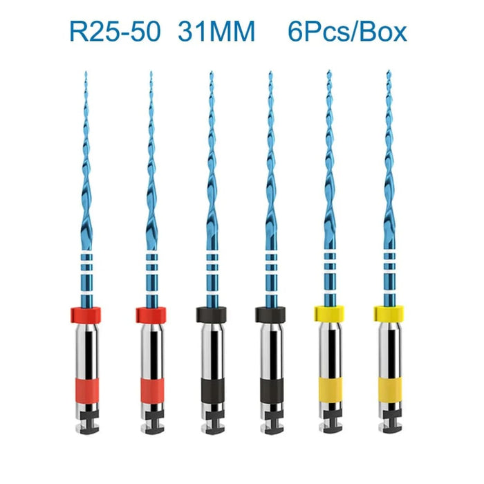 6 Pieces Orthdent Dental Reciprocating Blue Endodontic Files