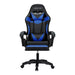6 Point Massage Gaming Office Chair 7 Led Footrest Blue