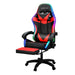 6 Point Massage Gaming Office Chair 7 Led Footrest Red