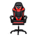 6 Point Massage Gaming Office Chair 7 Led Footrest Red