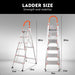 6 Step Ladder Folding Aluminium Portable Multi Purpose