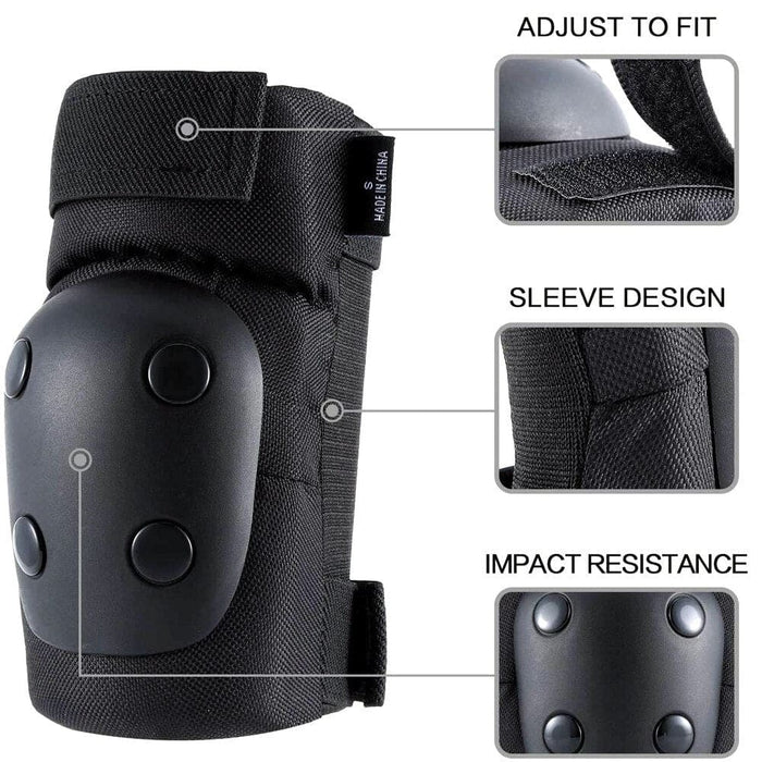 6 Pcs Youth Adult Knee Elbow Pad Wrist Guard Protective
