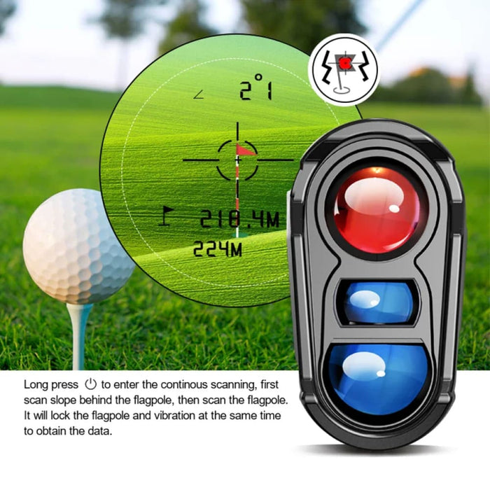 600 Yd Rechargeable Golf Rangefinder with Slope