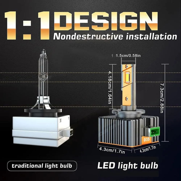 6000k Led Headlight Bulbs 500 Brighter