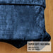 600gsm Large Double-sided Faux Mink Blanket- Navy