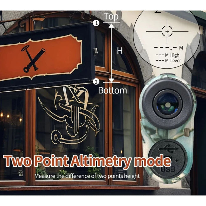 600m/1000m Golf Laser Rangefinder with Flag