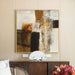 60cmx60cm Abstract Gold Brown Painting Style Frame Canvas
