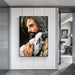60cmx90cm Back in His Arms Black Frame Canvas Wall Art
