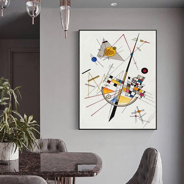 60cmx90cm Delicate Tension by Wassily Kandinsky Black Frame