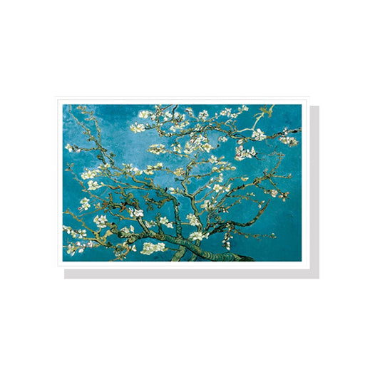 60cmx90cm Van Gogh Almond Blossom White Frame Canvas Wall