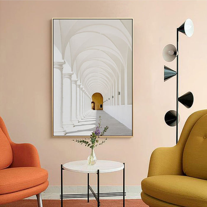60cmx90cm Long Corridor Style a Gold Frame Canvas Wall Art