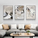 60cmx90cm Modern Abstract Beige 3 Sets Black Frame Canvas