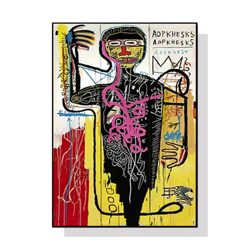 60cmx90cm Versus Medici By Michel Basquiat Black Frame