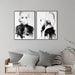 60cmx90cm Watercolor Sketch 2 Sets Black Frame Canvas Wall