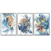 60cmx90cm Watercolor Style Abstract Flower 3 Sets Black