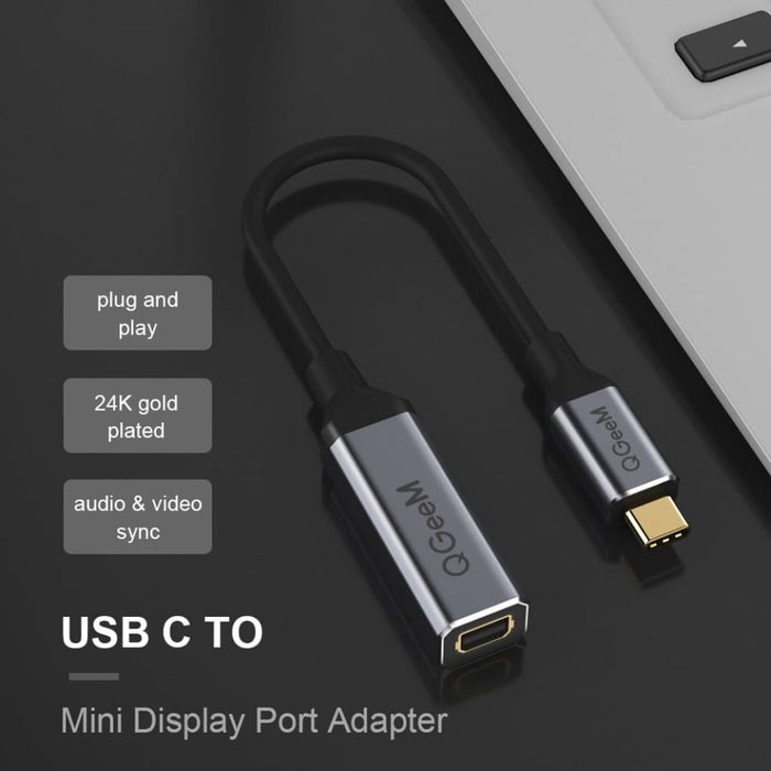 4k 60hz Usb Type c 3.1 to Mini-dp Female Cable Adapter