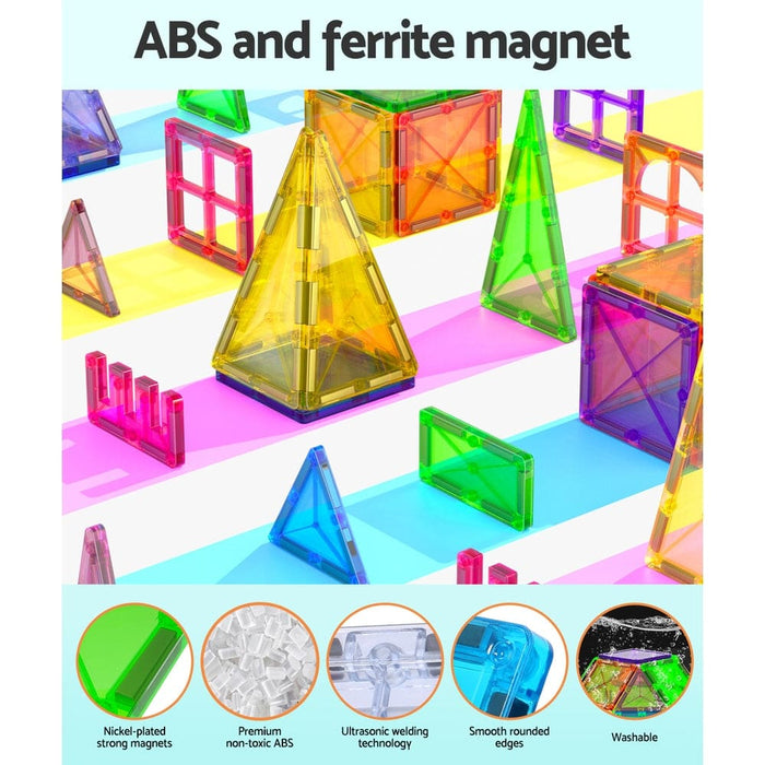60pcs Kids Magnetic Tiles Blocks Building Educational Toys
