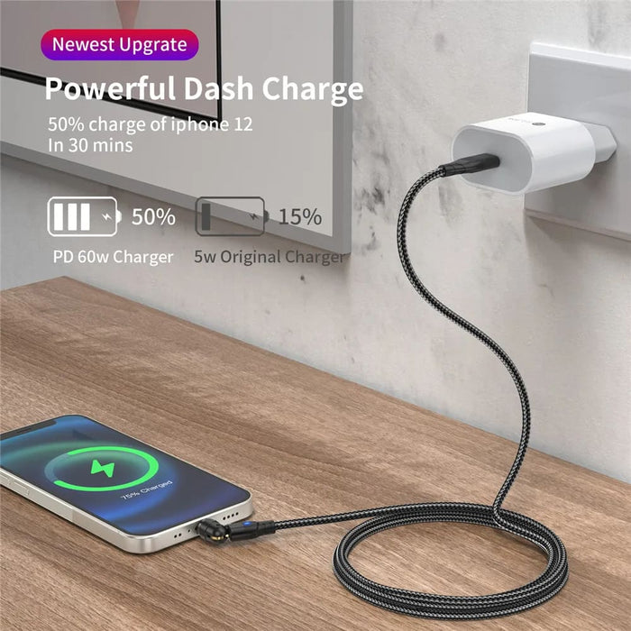 60w Magnetic Usb c to Type Cable for Huawei P40 and Macbook