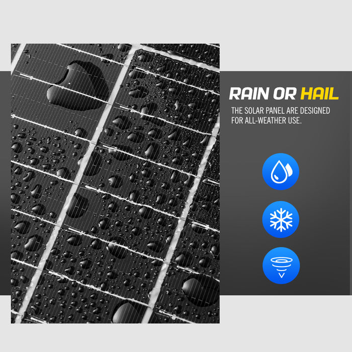 250W 200W 130W 60W 10W Solar Panel Kit Mono 12V Caravan Battery Home Charging