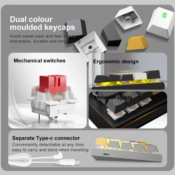 61 Key Usb Mechanical Gaming Keyboard