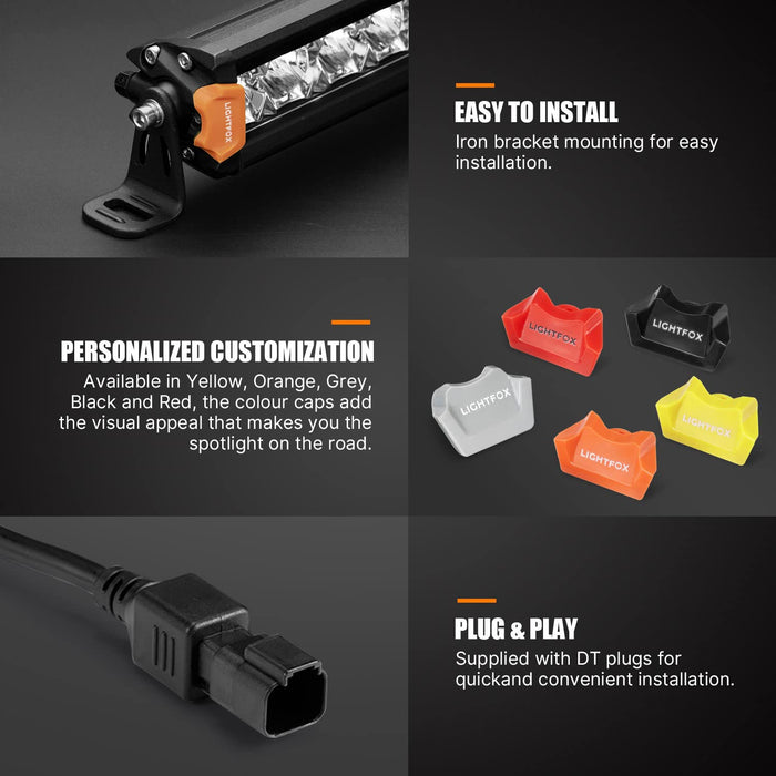 28Inch Osram Led Light Bar Super Slim Single Row Spot Flood Beam Offroad