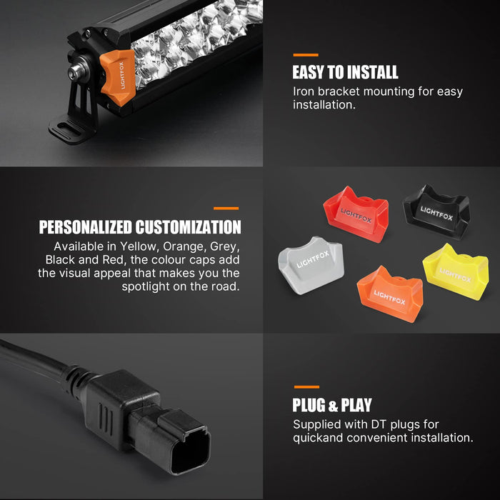 20Inch Osram Led Light Bar Slim Dual Rows Combo Driving Lamp Offroad 4X4