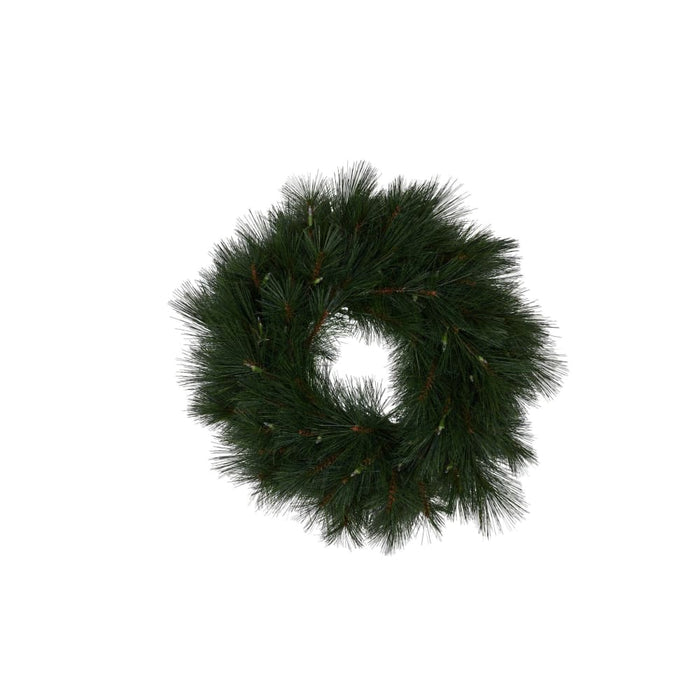 61cm Long Needle Christmas Wreath with Lights