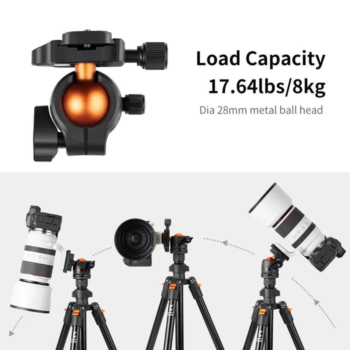 62.99 Inch Camera Tripod For Dslr Portable Aluminum Travel