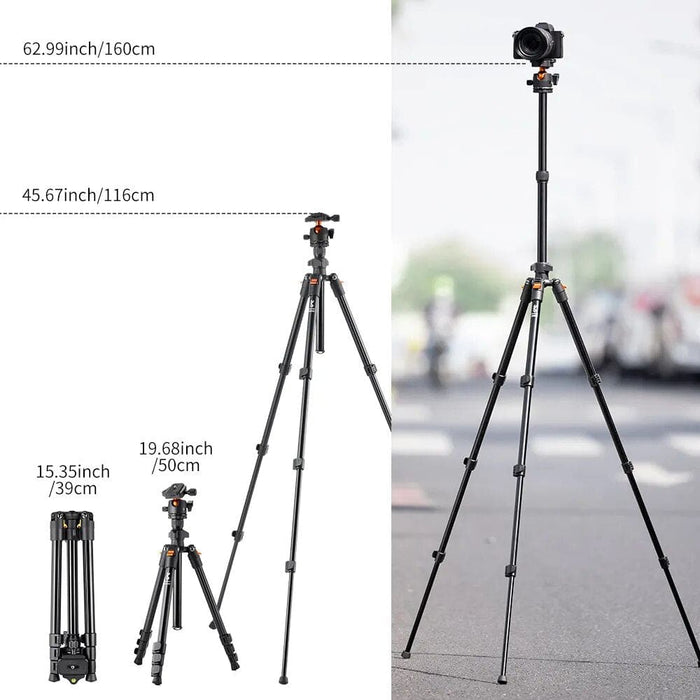 62.99 Inch Camera Tripod For Dslr Portable Aluminum Travel