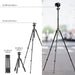 62.99 Inch Camera Tripod For Dslr Portable Aluminum Travel