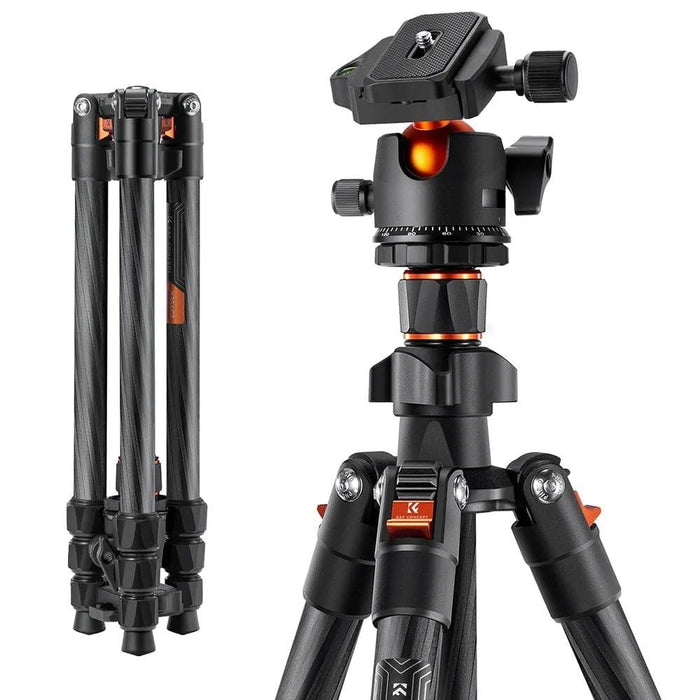 63.78 Inch Carbon Fiber Camera Tripod For Dslr Portable