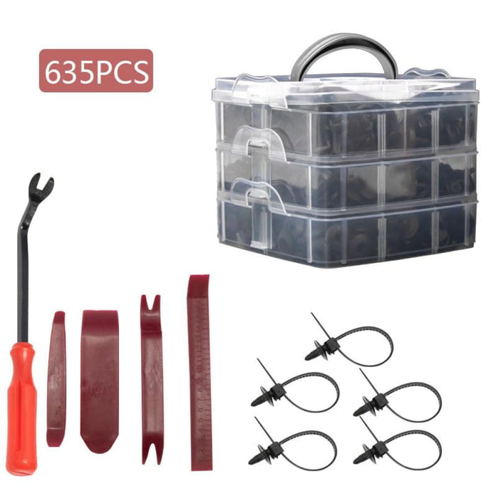 635pcs Car Mounting Clips Door Trim Universal Bumper Rivet