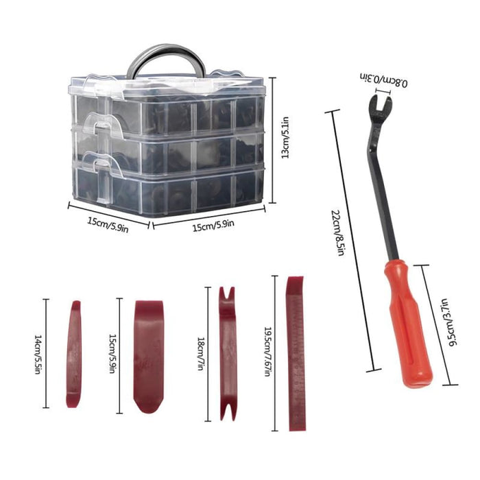 635pcs Car Mounting Clips Door Trim Universal Bumper Rivet