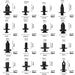 635pcs Car Mounting Clips Door Trim Universal Bumper Rivet