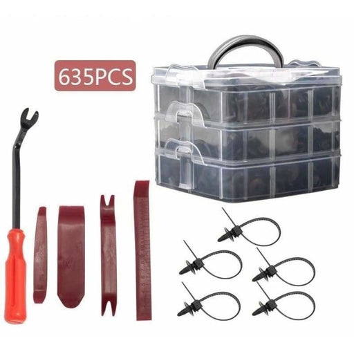 635pcs Car Mounting Clips Door Trim Universal Bumper Rivet