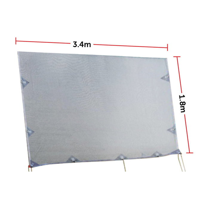 3.4m Caravan Privacy Screen Side Sunscreen Sun Shade for 12' Roll Out Awning