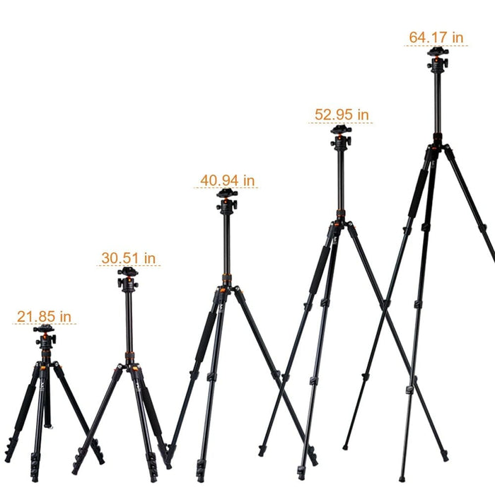 64.17 Inch Camera Tripod For Dslr Portable Compact Aluminum